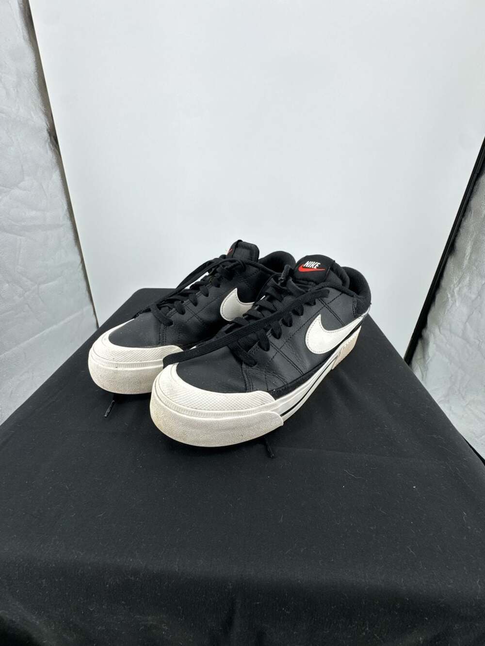 Nike Women's Court Legacy Lift Platform Sneakers (Black/White)
